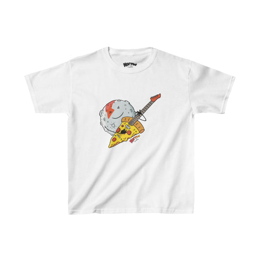 Moon Playing Pizza Guitar - Kids Heavy Cotton™ Tee